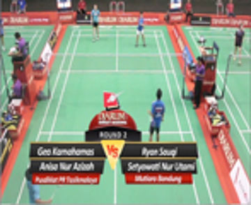 Gea Kamahamas-Anisa Nur Azizah (PUSDIKLAT JAYA RAYA) VS Ryan Sauqi-Setyowati Nur Utami (MUTIARA BANDUNG)