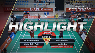 Aldira Rizky Putri/Fauzia Kartikasari (Djarum Kudus) VS Dewi Yulianti/Nur Hafiza (Bank Riau Kepri Pekanbaru)