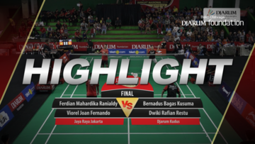 Bernadus Bagas Kusuma/Dwiki Rafian Restu (Djarum Kudus) VS Ferdian Mahardika Ranialdy/Viorel Joan Fernando (Jaya Raya Jakarta)
