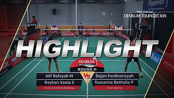 Alif Rafsyah/Rayhan Vania S (Mutiara Cardinal Bandung) VS Dejan F/Tsavanne Bethalia (Exist Jakarta)