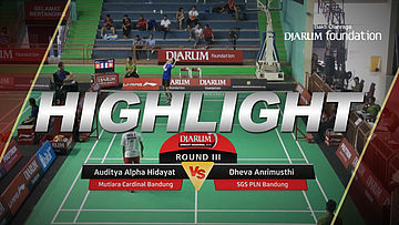 Auditya Alpha Hidayat (Mutiara Cardinal Bandung) VS Dheva Anrimusthi (SGS PLN Bandung)
