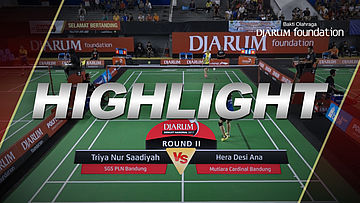 Triya Nur Saadiyah (SGS PLN Bandung) VS Hera Desi Ana R (Mutiara Cardinal Bandung)