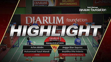 Angga Dian Saputra/Asyidika Vito Indarto (Mutiara Cardinal Bandung) VS Arfan Abidin/Muhammad Yusuf Afandi (CWIBC)