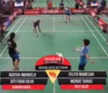 Felita Mamesah/Mergie Tairas (PPLP Sulut) VS Agatha Imanuela/Siti Fadia Silva (Djarum Kudus)