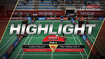 Yudha Putra Pramudia (Mutiara Cardinal Bandung) VS Nur Yahya Ady Velani (Pratama Badminton Academy)