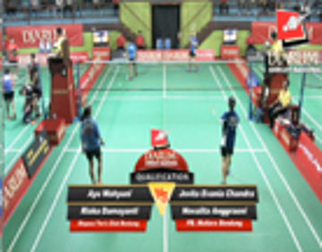 Ayu Wahyuni/Riska D(DISPORA TEN'S CLUB BONTANG) VS Jovita Evania C/Novalia A(PB.MMUTIARA BANDUNG)