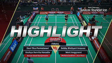 Gebby Ristiyani Imawan/Weni Anggraeni (Mutiara Cardinal Bandung/Jaya Raya Jakarta) VS Devi Tika Permatasari/Keshya Nurvita Hanadia (Berkat Abadi Banjarmasin)