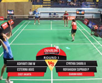 Ashyarti D/Esterina A (Exist Jakarta) VS Cynthia S/Rofahadah S (Djarum Kudus)