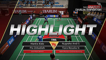Markis Kido/Pia Zebadiah Bernadet (Jaya Raya Jakarta) VS Nugroho Andi Saputro/Tiara Rosalia Nuraidah (Halim/Mutiara Cardinal Bandung)