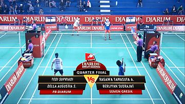 Tedi Supriadi/ Della Augustia S (PB DJARUM) VS Ragawa Tamasutra/ Berliyan Sudrajat (SEMEN GRESIK)