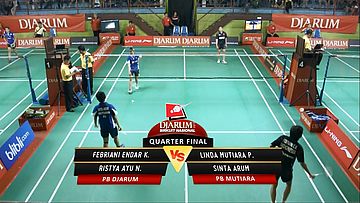 Febriani Endar/ Ristya Ayu (PB DJARUM) VS Linda Mutiara P/ Sinta Arum (PB MUTIARA)