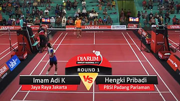 Imam Adi Kusuma (PB. JAYA RAYA JAKARTA) VS Hengki Pribadi (PBSI PADANG PARIAMAN)