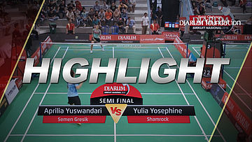 Aprilia Yuswandari (Semen Gresik) VS Yulia Yosephine S (Shamrock)