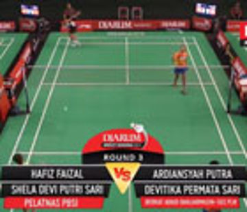 Ardiansyah P/Devi Tika P (Berkat Abadi Banjarmasin/SGS PLN) VS Hafiz F/Shela Devi (Pelatnas PBSI)
