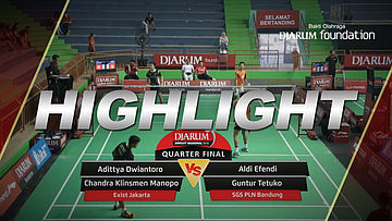 Aldi Efendi/Guntur Tetuko (SGS PLN Bandung) VS Adittya Dwiantoro/Chandra Klinsmen Manopo (Exist Jakarta)
