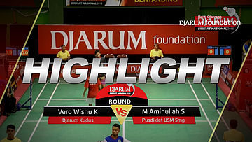 Vero Wisnu K (Djarum Kudus) VS Muhammad Aminullah Sonny (Pusdiklat USM SMG)) 