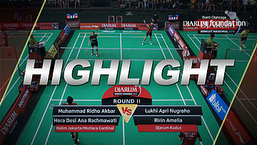 Lukhi Apri Nugrho/Ririn Amelia (Djarum Kudus) VS M. Ridho Akbar/Hera Desi Ana Rachmawati (Halim/Mutiara Cardinal Bandung)