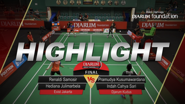 Pramudya Kusumawardana/Indah Cahya Sari (Djarum Kudus) VS Renaldi Samosir/Hediana Julimarbela (Exist Jakarta)