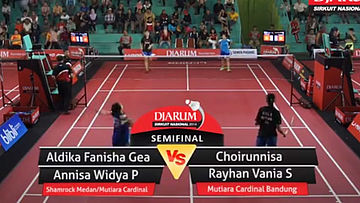 Aldika Fanisha Gea/Annisa Widya Permatasari (PB. SHAMROCK MEDAN/PB. MUTIARA CARDINAL BANDUNG) VS Choirunnisa/Rayhan Vania Salsabila (PB. MUTIARA CARDINAL BANDUNG)