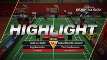 Naufal Ligo Saufik/Yoggi Pamungkas (Djarum Kudus) VS Ferdian Mahardika Ranialdy/Viorel Joan Fernando (Jaya Raya Jakarta)