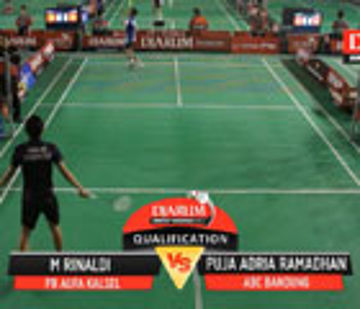 M Rinaldi (PB Aufa Kalsel) VS Puja Adria Ramadhan (PB ABC Bandung)