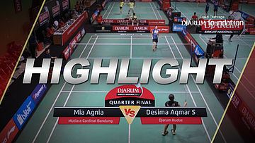 Mia Agnia (Mutiara Cardinal Bandung) VS Desima Aqmar S (Djarum Kudus)