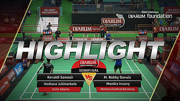 M. Robby Darwis/Monika Insany (Mutiara Cardinal Bandung) VS Renaldi Samosir/Hediana Julimarbela (Exist Jakarta)