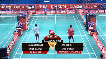 Jeka Wiratama/ Vicky Rizky P. (PB DJARUM) VS Rendra H/ Ziro Wilmar (RAJAWALI TANGERANG) 