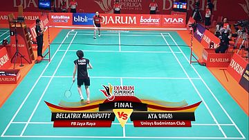 Bellatrix Manuputty (PB JAYA RAYA) VS Aya Ohori (UNISYS) DJARUM SUPERLIGA 2013