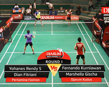 Yohanes Rendy/Dian Fitriani (Pertamina Fastron) VS Fernando K/Marshella Gischa(Djarum Kudus)