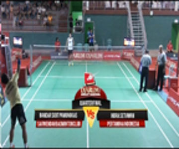 Bandar Sigit Pamungkas (SARWENDA BADMINTON CLUB) VS Indra Setiawan (PERTAMINA INDONESIA)