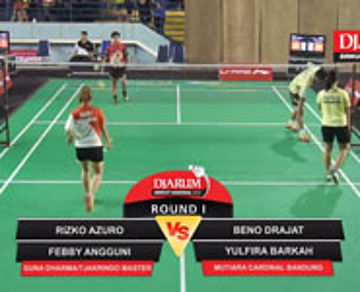 Rizko A/Febby A (Guna Dharma/Tjakrindo Master) VS Beno D/Yulfira B (Mutiara Cardinal Bandung)