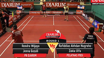Rafiddias Akhdan Nugroho/Zakia Ulfa (PELATNAS) VS Rendra Wijaya/Jenna Gozali (DJARUM KUDUS)
