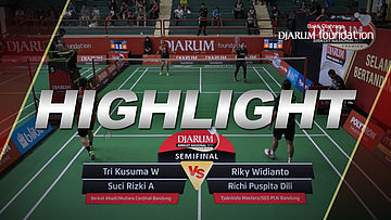Tri Kusuma W/Suci Rizki A (Berkat Abadi/Mutiara Cardinal Bandung) VS Riky Widianto/Richi Puspita D (Tjakrindo Masters/SGS PLN Bandung)