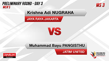 MS3 | KRISNA ADI NUGRAHA (JAYA RAYA) VS MUHAMMAD BAYU PANGISTHU (JATIM UNITED)