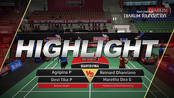 Agripina Primarahmanto/Devi Tika Permatasari (Berkat Abadi) VS Reinard Dhanriano/Maretha Dea G (Mutiara Cardinal Bandung)