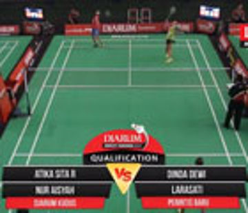 Atika Sita R/Indah Cahya S (Djarum Kudus) VS Salma Nuha/Syarifah K (PPLP DKI Jakarta) 