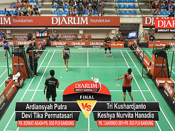 Ardiansyah Putra/Devi Tika Permatasari (PB. BERKAT ABADI/PB. SGS PLN BANDUNG) VS Tri Kushardjanto/Keshya Nurvita Hanadia (PB. TJAKRINDO SBY/PB. SGS PLN BANDUNG)
