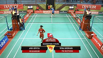 Ana Rovita (PB DJARUM) VS Rina Andriani (PB MUTIARA)