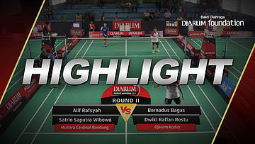 Bernadus Bagas Kusuma Wardana/Dwiki Rafian Restu (Djarum Kudus) VS Alif Rafsyah Mauthuthihona/Satrio Saputra Wibowo (Mutiara Cardinal Bandung)
