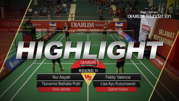 Febby Valencia/Lisa Ayu Kusumawati (Djarum Kudus) Vs Nur Aisyah/Tsavanne Bethalia Putri (Exist Jakarta)