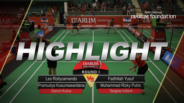 Leo Rollycarnando/Pramudya Kusumawardana (Djarum Kudus) VS Fadhillah Yusuf/M. Rizky Putra (Tangkas Intiland)