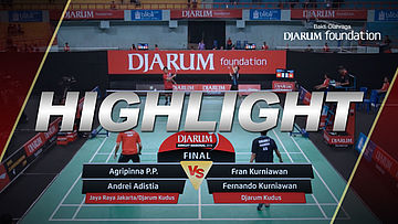 Agripinna Primarahmanto Putera/Andrei Adistia (Jaya Raya Jakarta/Djarum Kudus) VS Fran Kurniawan/Fernando Kurniawan (Djarum Kudus)