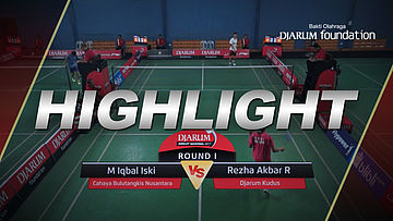 M Iqbal Iski (Cahaya Bulutangkis Nusantara) VS Rezha Akbar R (Djarum Kudus)