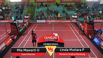 Mia Mawarti Utami (PB. GUNA DHARMA) VS Linda Mutiara Pertiwi (PB. MUTIARA CARDINAL BANDUNG)