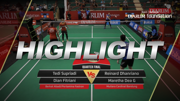 Tedi Supriadi/Dian Fitriani (Berkat Abadi/Pertamina Fastron) VS Reinard Dhanriano/Maretha Dea Giovani (Mutiara Cardinal Bandung)