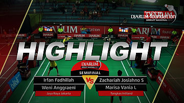 Irfan Fadhillah/Weni Anggraeni (Jaya Raya Jakarta) VS Zachariah J/Marisa Vania (Tangkas Intiland)