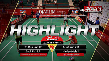 Tri K/Suci Rizki (Exist Jakarta/Mutiara Cardinal Bandung) VS Afiat Y/Nadya Melati (Pertamina Faston) 