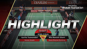 Aprilia Yuswandari (Semen Gresik) VS Mia Mawarti Utami (Guna Dharma Bandung)