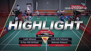 Lutfi Afrian/M Nur Alif A (Mutiara Cardinal Bandung) VS Ivan Adi C/Rahmat Hidayat (Djarum Kudus)